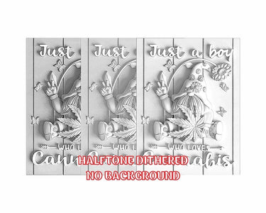 CANNABIS GNOME 3d illusion & laser-ready file 3DWave.us